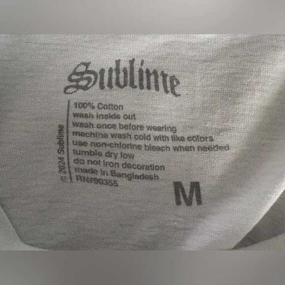 Sublime Graphic T-Shirt size M NWOT - Picture 4 of 4